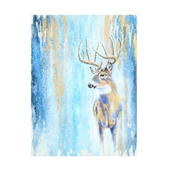 Trademark Fine Art 'Winter Buck' Canvas Art by Michelle Faber