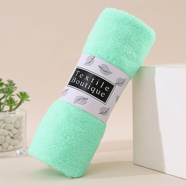 Fiudx Toalla de Manos de Microfibra, Tejido Polar Ultraabsorbente, Tacto Suave y Aterciopelado, Secado Rápido, Ideal para El Baño de Hoteles, Gimnasios, Playas, Piscinas, Marrón, Verde, Azul y Rosa,