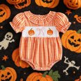 thumbnail image 2 of zuwimk Newborn Boy Girl Christmas Outfit Long Sleeve Sweatshirt Rompers Infant Baby Winter Clothes Embroidery Tree Jumpsuit(0-3 Months,Orange), 2 of 9