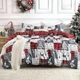 thumbnail image 2 of Christmas Duvet Cover Set King Size,Soft Brushed Microfiber Comforter Cover Sets, Reindeer Printed Holiday Theme Bedroom Decorative Bedding for New Year Holidy Xmas Gifts(King Size), 2 of 7