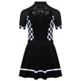 thumbnail image 3 of Yruioon Speed Race Car Driver Dress for Girls Kids Sequins Tutu Dress Sparkly Glitter Racer Dresses Black 6, 3 of 5