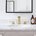 thumbnail image 6 of KINGTACK Bathroom Faucet for Sink 3 Hole, 8 inch Brushed Gold Bathroom Faucet with Pop Up Drain, 2 Handle Vanity Faucet with Water Supply Hoses, 6 of 8