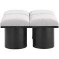 thumbnail image 3 of Meridian Furniture Pavilion Cream Boucle Fabric Bench, 3 of 11