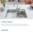 thumbnail image 4 of Elkay Ectrud31199l Crosstown 32-1/2" Undermount Double Basin Stainless Steel Kitchen Sink, 4 of 7