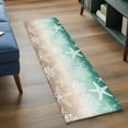 thumbnail image 3 of Green Ombre Coastal 2'x6' Runner Rugs for Hallway Kitchen Bedside Non Slip, Sea Nautical Summer Beach Starfish Coral Entryway Rug Runners with Rubber Backing, Long Carpet Runner for Laundry Room, 3 of 8