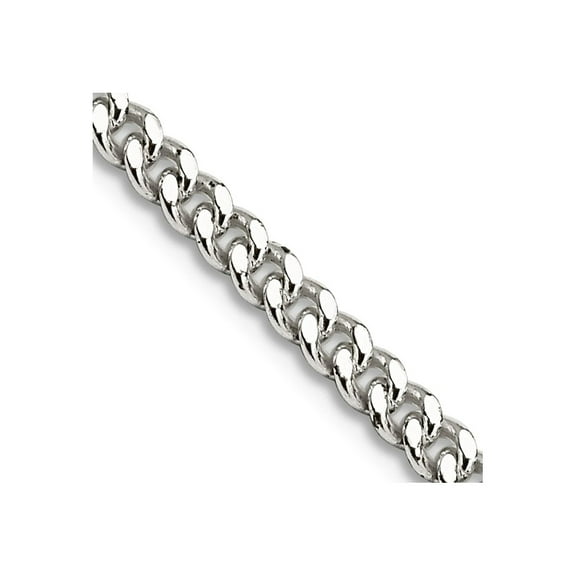 925 Sterling Silver 3mm Curb Chain Necklace 36 Inch Chain Necklace for Women and Men - 17.0 Grams