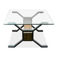 thumbnail image 3 of Magnussen Sawyer Rectangular Cocktail Table with Glass Top and Brown, 3 of 4