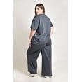 thumbnail image 3 of Conjunto casual blusa + pantalon Roman Fashion /Tallas Extras, 9006 (Azul marino) azul marino 36, 3 of 6