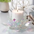 thumbnail image 2 of Sagebrook Home Rainbow Crystal Lotus Votive Holder 8.25", 2 of 3