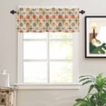 thumbnail image 2 of Hello Fall Valances for Windows Green Orange Pumpkin Green Flowers Plaid Rod Pocket Curtain Valance Window Treatment Short Curtains for Kitchen Living Room, 42"x12", 2 of 5