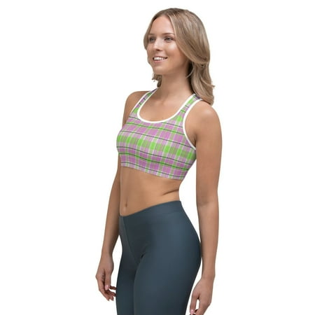 

Women’s Plaid Pattern Soft Colorful Comfortable Sports bra