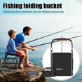 thumbnail image 3 of TNOBHG Wear-resistant Fish Bucket 7/9/11l Foldable Fishing Bucket Portable Handle Double Zipper Mesh Cover Eva Leak-proof Collapsible Water Storage Pail, 3 of 8