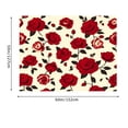 thumbnail image 4 of RKSupls Spring Tapestry Wall Art, Romantic Red Roses Hanging Tapestry Decoration for Happy New Year Bedroom, Living Room, Dorm, Apartment Hallway Home Decor,60*50in, 4 of 5