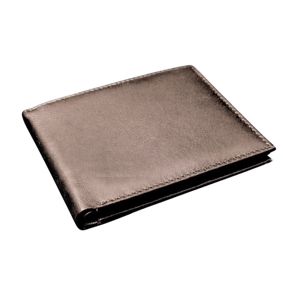 Hunar Men's Genuine Leather Bifold Wallet with ID Window, 3 Card Slots, Secret Compartment & Cash Pocket, Brown Wallet for Men
