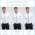 thumbnail image 5 of Sky Blue Tie Premium Mens Gabardine Matt Powder Pale Blue Necktie Tuxedo Cornflower Color Glacier Baby Blue Corbatas (Light Blue, Standard 2.75"), 5 of 6