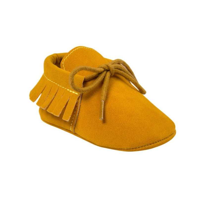 Baby Boys Girls Moccasins Sneakers Soft Sole Tassels Prewalker Anti-Slip Shoes 