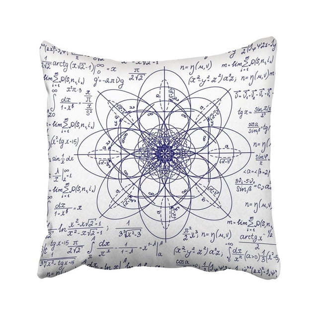 Almohada ABPHQTO Matemáticas Científicas Con Figuras Geométricas y Fórmulas 45x45 cm