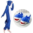thumbnail image 2 of Shark Animal Unisex Adult Onesie Pajamas Cartoon Slipper Men Sleepwear Christmas Pijama Halloween Gift Kigurumi Unicorn, 2 of 4