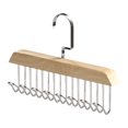 thumbnail image 2 of JJKBVCLO Functional Windproof Sock Clip Clothesline With 10 Clips Portable Folding Sock Rack Underwear Clothesline Rack Balcony Travel Versatile Slip Clothes Clip, 2 of 5