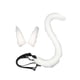 thumbnail image 4 of Diadema con orejas de gato, decoración para cosplay, regalo de gato con cola larga para cumpleaños y espectáculos. Blanco, 4 of 9