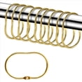thumbnail image 3 of 24 Piezas de Abiertos para Cortina de Ducha, Anillos Ovalados para Colgar para de Barra, Baño de Metal Dorado, 3 of 3