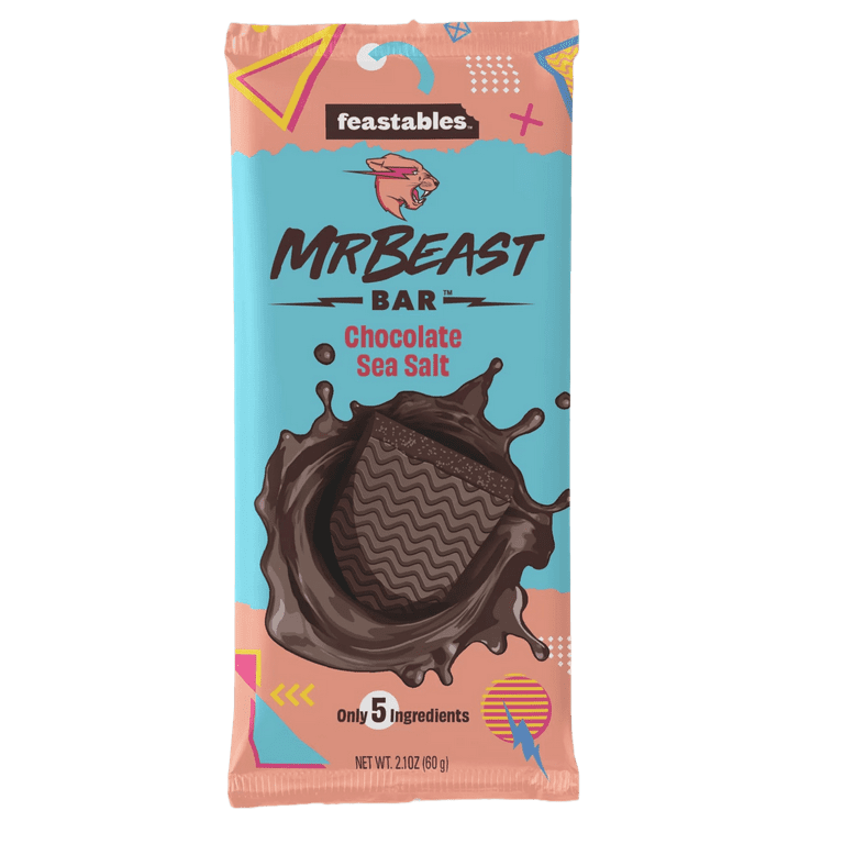 Feastables MrBeast Milk Chocolate Bars with Peanut Butter - Deez Nuts -  Made with Grass-Fed Milk Chocolate and Organic Cocoa. Only 7 Ingredients,  10
