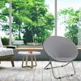 thumbnail image 6 of Round Saucer Chair Slipcover, Stretchable Polyester Fiber Washable Removable Cover, for Home Room Adults - Grey, 6 of 7