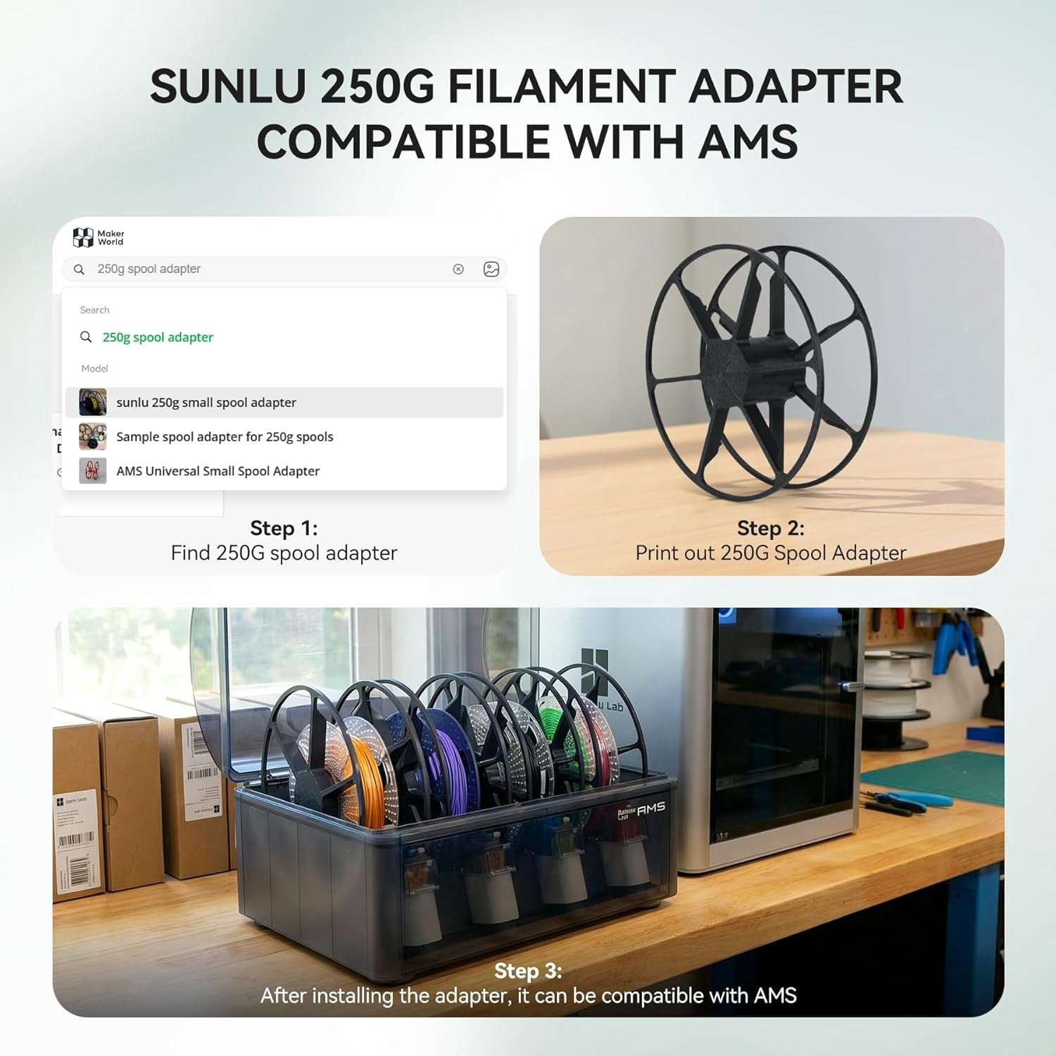 Transparent Rainbow PLA Filament Bundle Multicolor, Neatly Wound Gradient Rainbow PLA 3D Printer Filament 1.75mm ±0.02mm, Individually Vacuum Packed, 0.25kg per Spool, 1kg in Total, 4 Pack.