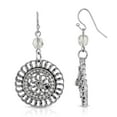 thumbnail image 3 of 1928 Jewelry Round Filigree Multi Peridot Green Crystal Dangle Earrings, 3 of 3