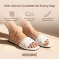 thumbnail image 2 of Cushionaire Franca Woven Slide Sandals Women Dressy or Casual with Memory Foam | Comfortable Summer Shoes for Women | Lightweight Slip-On Flat Sandals | Wide Widths Available, 2 of 7