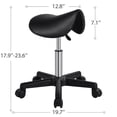 thumbnail image 3 of Silla giratoria Yaheetech, giratoria, de piel sintética, color negro, 3 of 9