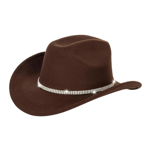 Sombrero de vaquero occidental, accesorio informal para disfraz de cosplay, sombrero versátil con protección solar. Café estilo C