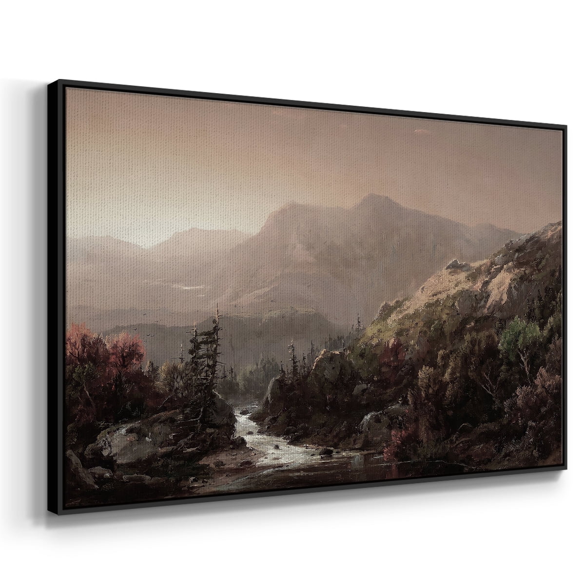 Vintage Landscape-CCCXXI By Wexford Home Framed in Black Wood Gallery Wrapped Canvas 17 in. x 25 in.