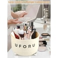 thumbnail image 2 of Gustave Makeup Brush Holder 360° Rotating Desk Spinning Organizer 5 Slots, 2 of 9