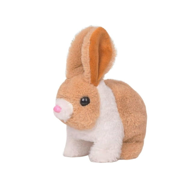 Juguetes eléctricos de peluche, adorable juguete electrónico interactivo para la hora de dormir. Amarillo blanco