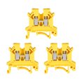 thumbnail image 1 of Bloque Terminales Riel DIN UK2.5B 690V 32A, Abrazadera Tipo Tornillo 2.5mm2 Amarillo 3uds Unique Bargains Bloque de terminales de carril DIN UK2.5B, 1 of 3