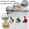 thumbnail image 5 of Paquete de 3 ganchos multiusos con forma de cola de animal, gancho de pared adhesivo de dibujos animados, bonito soporte para cepillos de dientes, colgador para colgar toallas, sombreros y cables (3 c, 5 of 5
