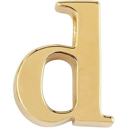 Gold over sterling silver initial charm letter- d