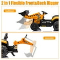 thumbnail image 3 of 24V JCB Ride on Excavator Toy, 3 in 1 Ride on Tractor Truck with Remote Control, Battery Powered Ride on Bulldozer Kids Electric Vehicles with Front Loader Bulldozer, Digger, Adjustable Seat, Yellow, 3 of 6