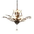 thumbnail image 2 of LUOLAX Modern Crystal Chandelier 7-Light Black Branches Ceiling Lamp Pendant Fixtures, 2 of 17