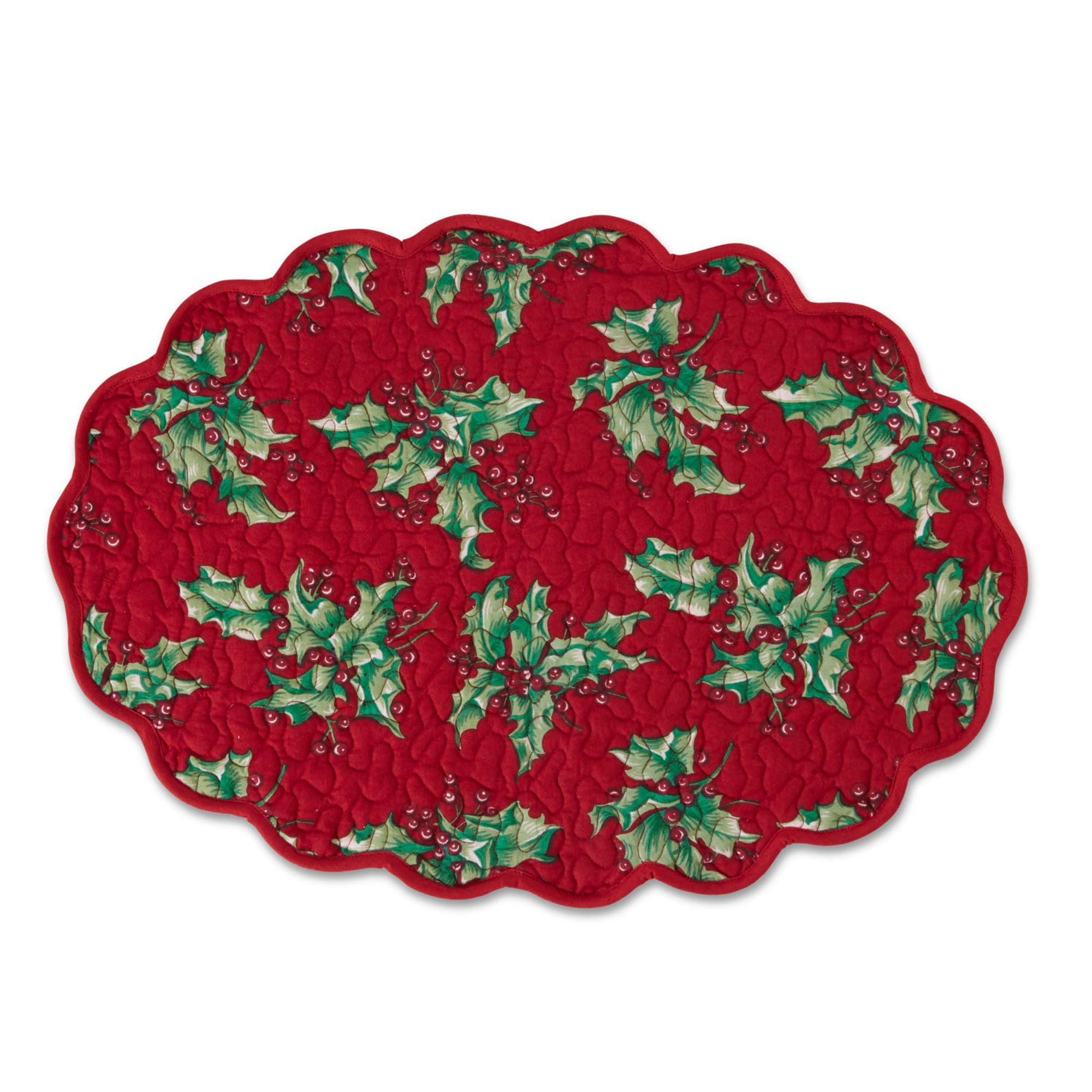 Simply Holly Placemats Red Set of Four 