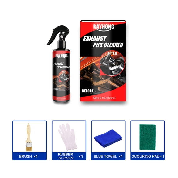 Exhaust Pipe Rust Remover Spray, 30 Or 120 Ml, Fast Drying Anti Corrosion Surface Conditioner For Metal And Iron, Protective Polymer Barrier To Prevent Oxidation, Water Based Formula