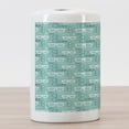 thumbnail image 3 of Geek Ceramic Toothbrush Holder, Background Pattern with Silhouette Style Doodle Vintage Hipster Glasses Illustration, Decorative Versatile Countertop for Bathroom, 4.5" X 2.7", Multicolor, 3 of 4