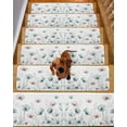 thumbnail image 2 of Pink Green Floral Stair Treads for Wooden Steps Indoor Runner Rug Carpet, Botanical Flower Plant Herb Watercolor 7 Pieces Peel and Stick Staircase Step Treads Covers Washable Throw Door Mats, 30"x8", 2 of 5