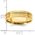 thumbnail image 3 of 14K Yellow Gold Standard Comfort Fit Brush Satin Fancy Band (Size 9) Made In United States yb119s-9, 3 of 5