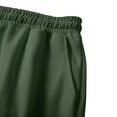 thumbnail image 6 of Women's Casual Waffle Pattern Pants, Relaxed Fit with Elastic Waist and Drawstring for Daily Wear, Comfortable Lounge Pants with Soft Breathable Fabric,Dark Green,M, 6 of 8