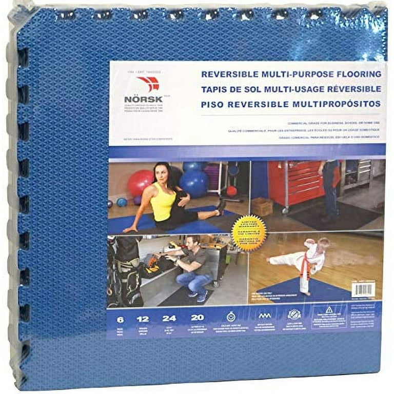 Norsk Reversible Multi-Purpose Flooring 6 Pieces Blue/Black Norsk Reversible Multi-Purpose Flooring 6 Pieces Blue/Black