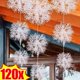 thumbnail image 2 of 120/30PCS Christmas Snowflake Ornaments Glitter Fake White Snowflake Xmas Tree Hanging Pendents New Year Home Party Decorations, 2 of 5