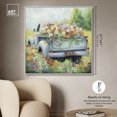 thumbnail image 5 of Vintage Trucks And Flowers Chic Farmhouse Canvas Wall Art by Art Remedy, White Floater Frame, 40"x40", 5 of 7