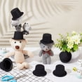 thumbnail image 5 of 50 Pcs 2.55Inch Mini Black Top Hats Plastic Miniature Hats Mini Velvet Hats Mini Formal Hats Bowler Hat Crafts Pet Hat Christmas Party Hair, 5 of 6
